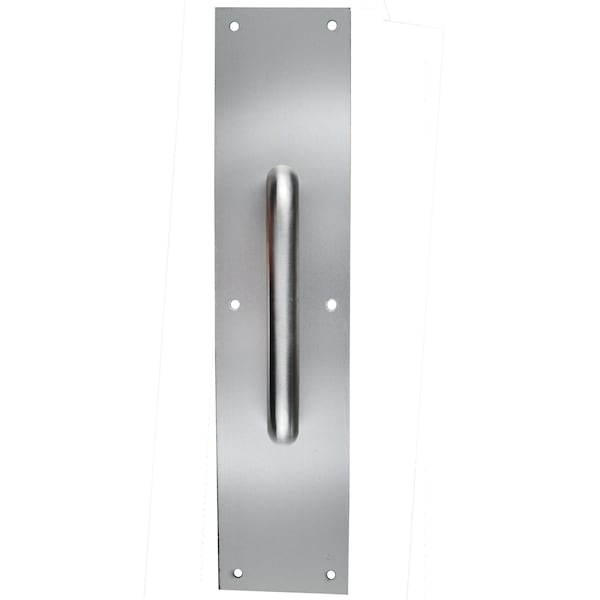 Trans Atlantic Co. 3-1/2 in. x 15 in. Stainless Steel Pull Plate with Round Pull GH-PP5325-US32D - main